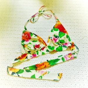 NWOT!!  Sunset Bikini Floral Top